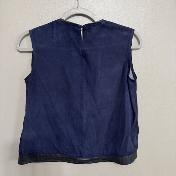 Maisonnoee navy and black suede leather tank top size XS - Picture 2 of 5